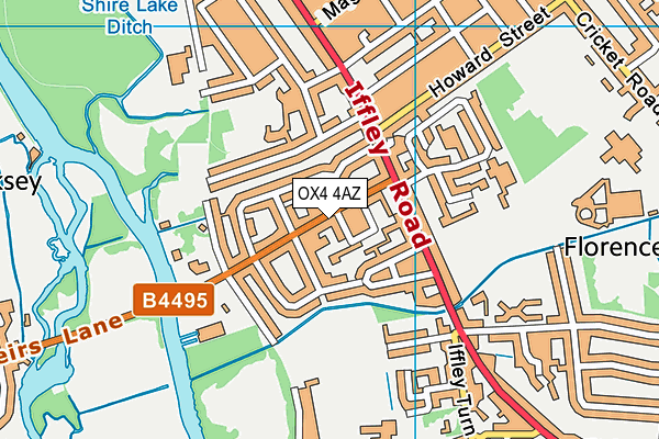 OX4 4AZ map - OS VectorMap District (Ordnance Survey)
