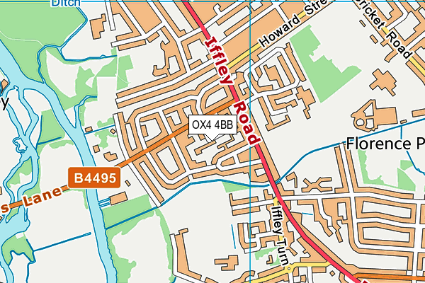 OX4 4BB map - OS VectorMap District (Ordnance Survey)