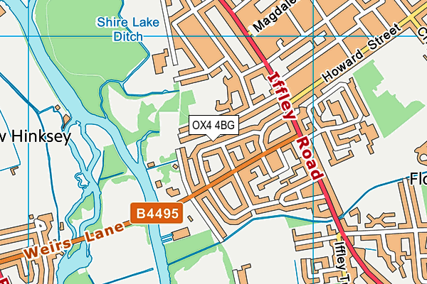 OX4 4BG map - OS VectorMap District (Ordnance Survey)