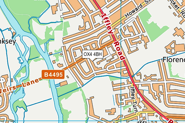 OX4 4BH map - OS VectorMap District (Ordnance Survey)