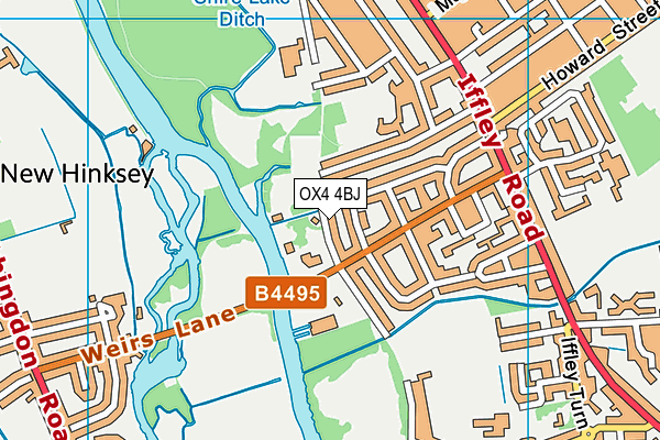OX4 4BJ map - OS VectorMap District (Ordnance Survey)