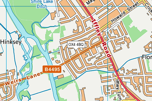 OX4 4BQ map - OS VectorMap District (Ordnance Survey)