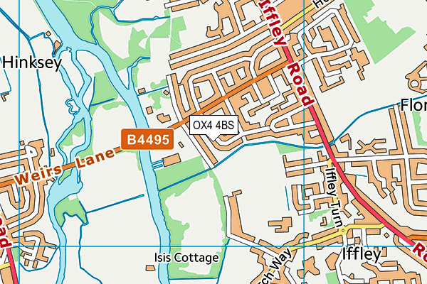 Donnington Recreation Ground map (OX4 4BS) - OS VectorMap District (Ordnance Survey)