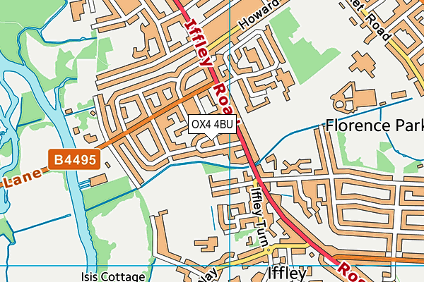 OX4 4BU map - OS VectorMap District (Ordnance Survey)