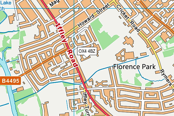 OX4 4BZ map - OS VectorMap District (Ordnance Survey)