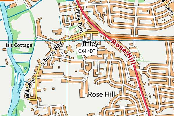 OX4 4DT map - OS VectorMap District (Ordnance Survey)