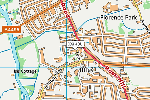 The Iffley Academy map (OX4 4DU) - OS VectorMap District (Ordnance Survey)