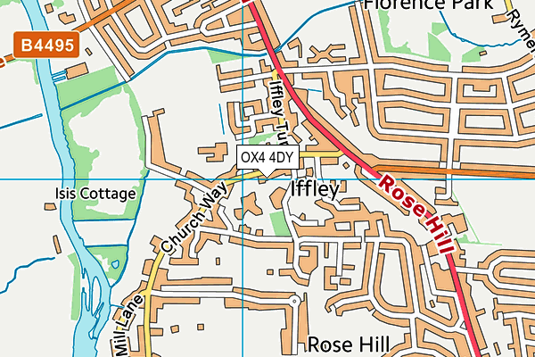 OX4 4DY map - OS VectorMap District (Ordnance Survey)