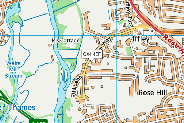 OX4 4EF map - OS VectorMap District (Ordnance Survey)