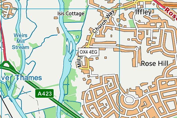 OX4 4EG map - OS VectorMap District (Ordnance Survey)