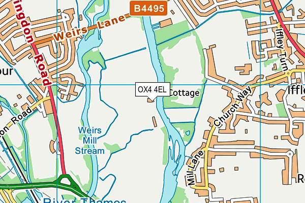 OX4 4EL map - OS VectorMap District (Ordnance Survey)