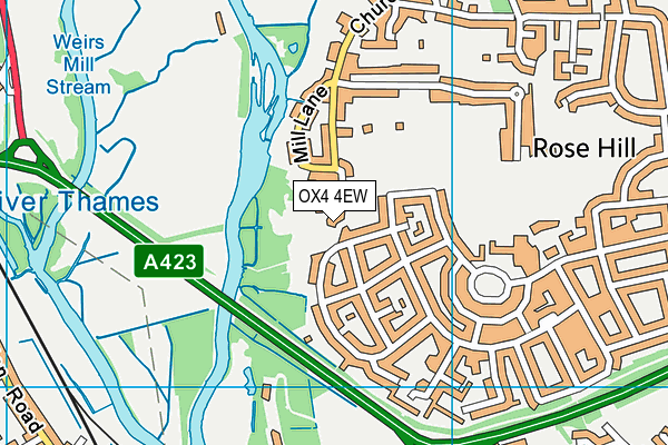 OX4 4EW map - OS VectorMap District (Ordnance Survey)