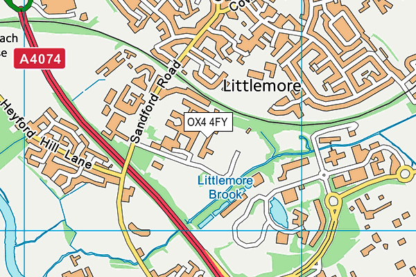 OX4 4FY map - OS VectorMap District (Ordnance Survey)