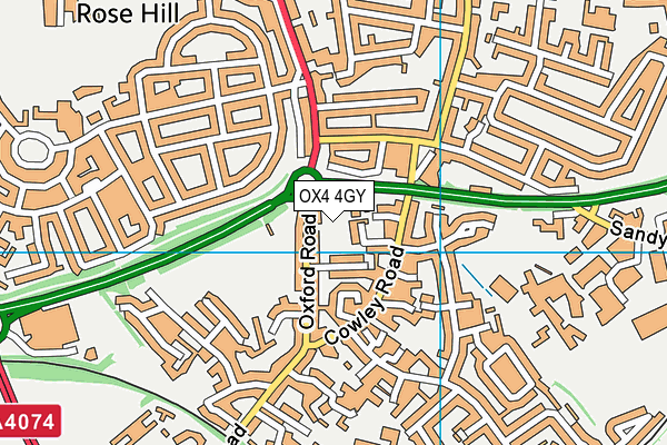 OX4 4GY map - OS VectorMap District (Ordnance Survey)