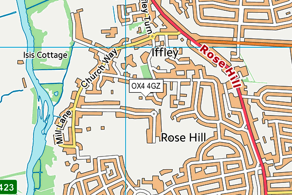 OX4 4GZ map - OS VectorMap District (Ordnance Survey)