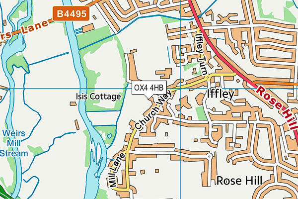 OX4 4HB map - OS VectorMap District (Ordnance Survey)