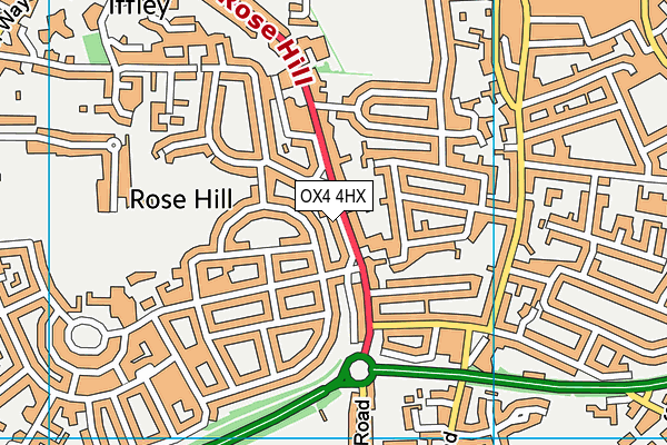 OX4 4HX map - OS VectorMap District (Ordnance Survey)