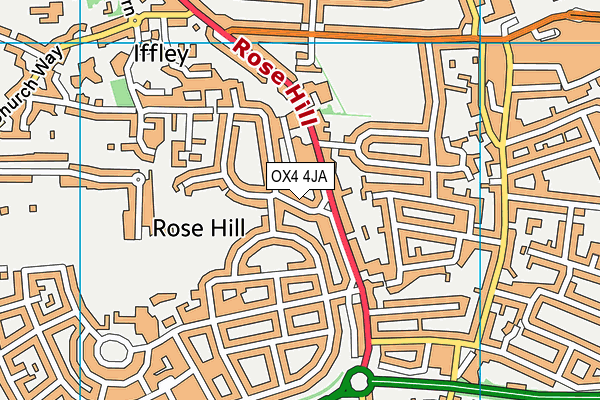 OX4 4JA map - OS VectorMap District (Ordnance Survey)