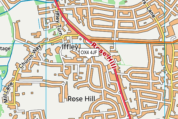 OX4 4JF map - OS VectorMap District (Ordnance Survey)