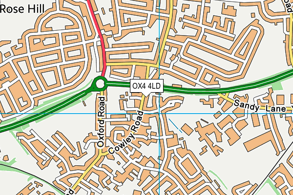 OX4 4LD map - OS VectorMap District (Ordnance Survey)
