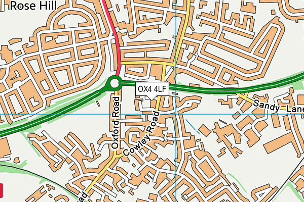 OX4 4LF map - OS VectorMap District (Ordnance Survey)