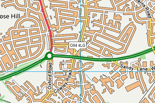 OX4 4LG map - OS VectorMap District (Ordnance Survey)