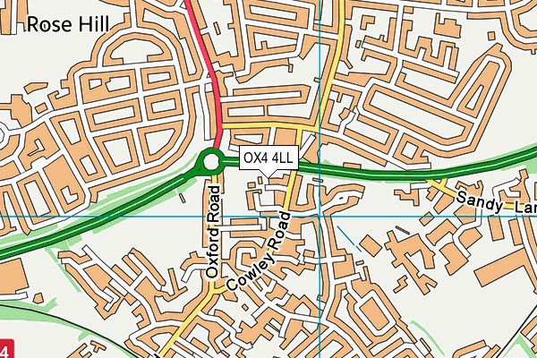 OX4 4LL map - OS VectorMap District (Ordnance Survey)