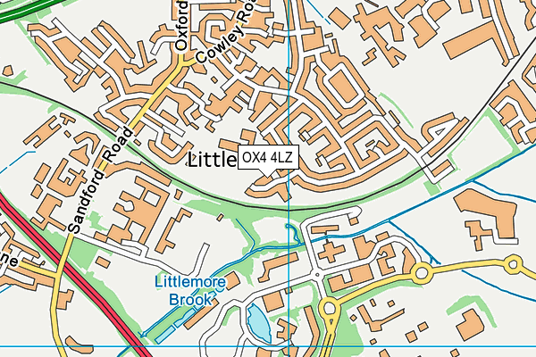 OX4 4LZ map - OS VectorMap District (Ordnance Survey)