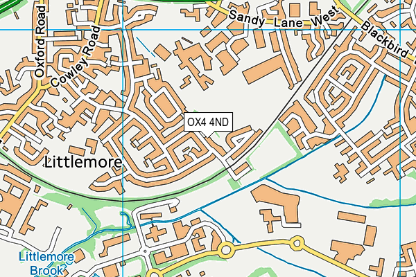 OX4 4ND map - OS VectorMap District (Ordnance Survey)
