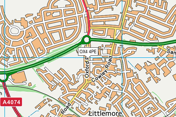 OX4 4PE map - OS VectorMap District (Ordnance Survey)