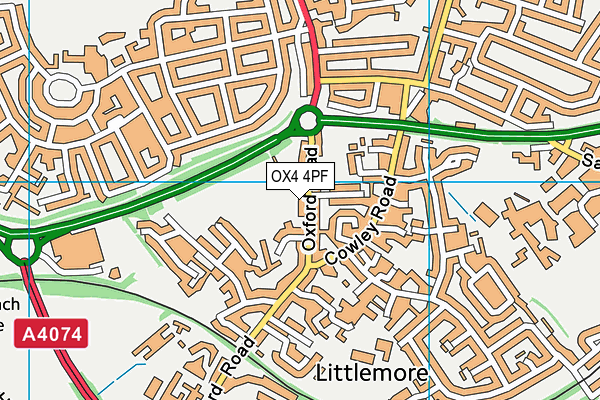 OX4 4PF map - OS VectorMap District (Ordnance Survey)