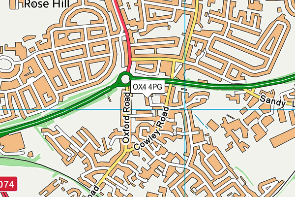 OX4 4PG map - OS VectorMap District (Ordnance Survey)
