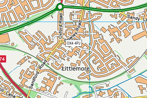 OX4 4PJ map - OS VectorMap District (Ordnance Survey)