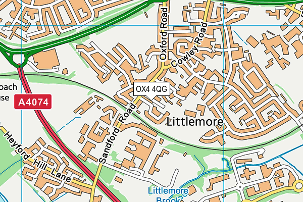 OX4 4QG map - OS VectorMap District (Ordnance Survey)