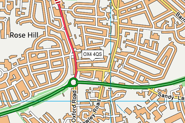 OX4 4QS map - OS VectorMap District (Ordnance Survey)