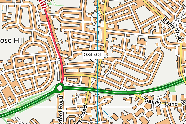 OX4 4QT map - OS VectorMap District (Ordnance Survey)