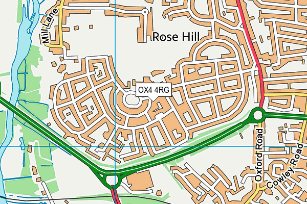 OX4 4RG map - OS VectorMap District (Ordnance Survey)