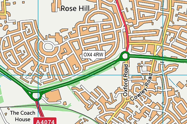 OX4 4RW map - OS VectorMap District (Ordnance Survey)