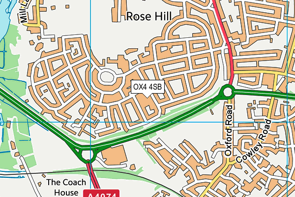 OX4 4SB map - OS VectorMap District (Ordnance Survey)