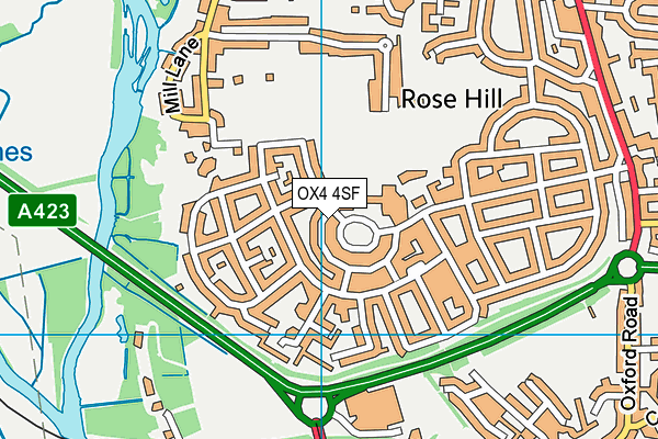 Rose Hill Primary School map (OX4 4SF) - OS VectorMap District (Ordnance Survey)