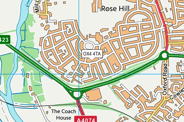 OX4 4TA map - OS VectorMap District (Ordnance Survey)