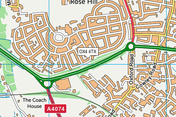 OX4 4TX map - OS VectorMap District (Ordnance Survey)