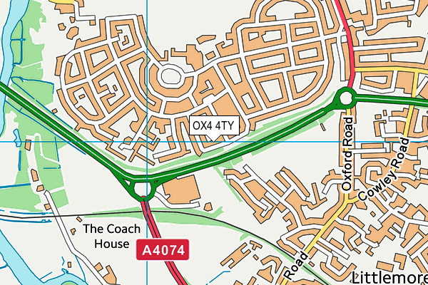 OX4 4TY map - OS VectorMap District (Ordnance Survey)