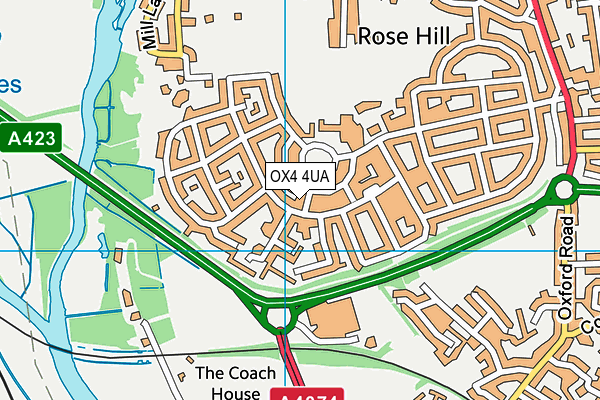 OX4 4UA map - OS VectorMap District (Ordnance Survey)
