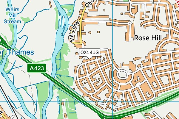 OX4 4UG map - OS VectorMap District (Ordnance Survey)