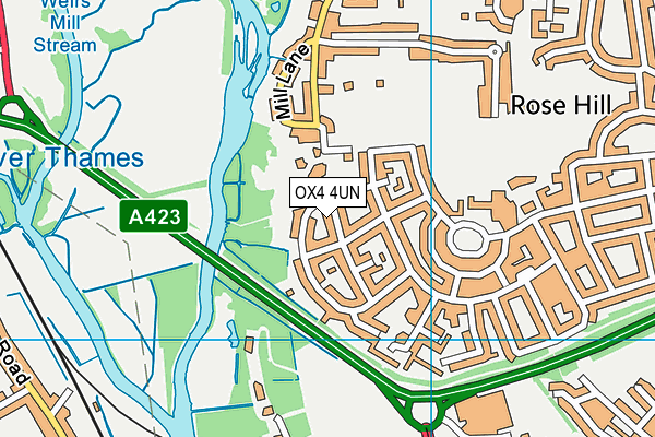 OX4 4UN map - OS VectorMap District (Ordnance Survey)