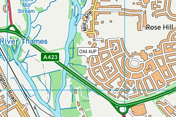 OX4 4UP map - OS VectorMap District (Ordnance Survey)