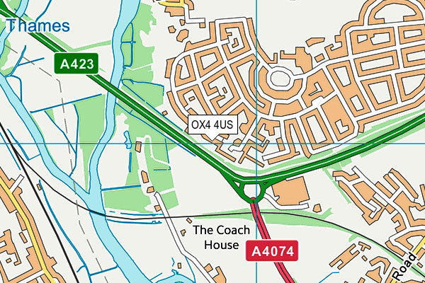 OX4 4US map - OS VectorMap District (Ordnance Survey)