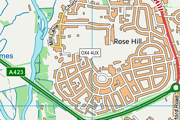 OX4 4UX map - OS VectorMap District (Ordnance Survey)
