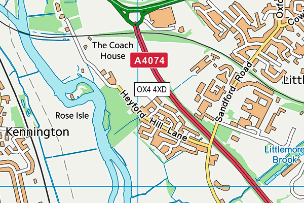 OX4 4XD map - OS VectorMap District (Ordnance Survey)